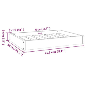 Hundebett Honigbraun 71,5x54x9 cm Massivholz Kiefer