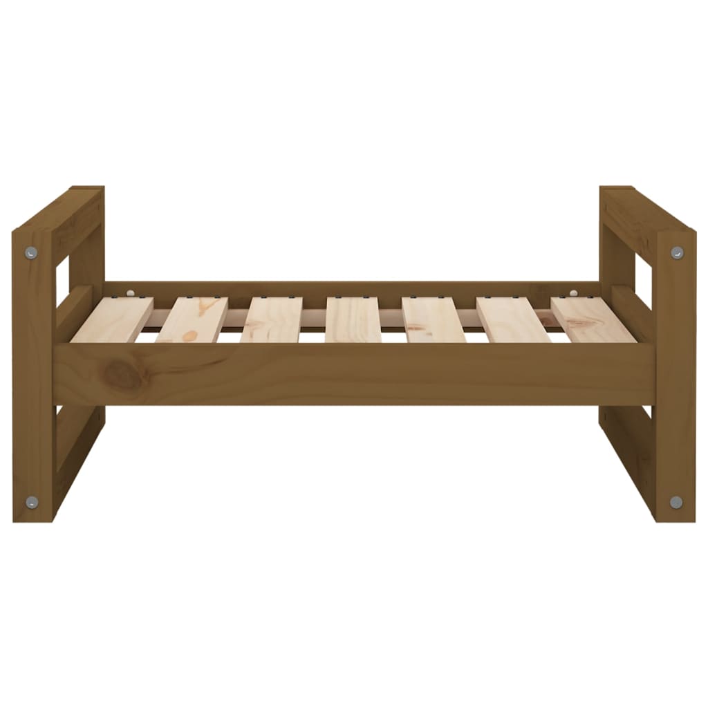 vidaXL Hundebett Honigbraun 65,5x50,5x28 cm Massivholz Kiefer