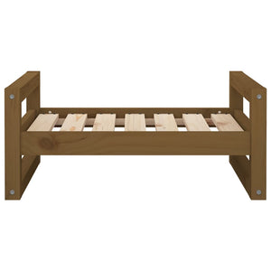 vidaXL Hundebett Honigbraun 65,5x50,5x28 cm Massivholz Kiefer