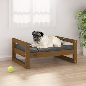 vidaXL Hundebett Honigbraun 65,5x50,5x28 cm Massivholz Kiefer