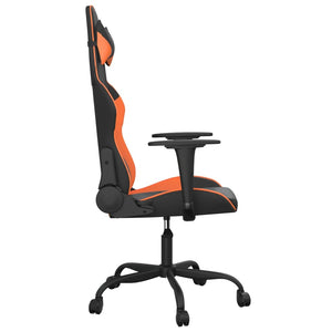 vidaXL Gaming-Stuhl mit Massagefunktion Schwarz und Orange Kunstleder