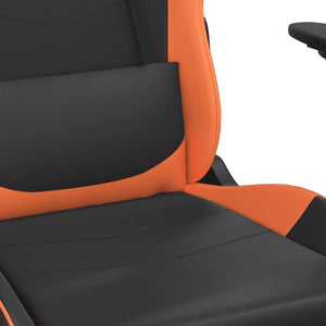 vidaXL Gaming-Stuhl mit Massagefunktion Schwarz und Orange Kunstleder