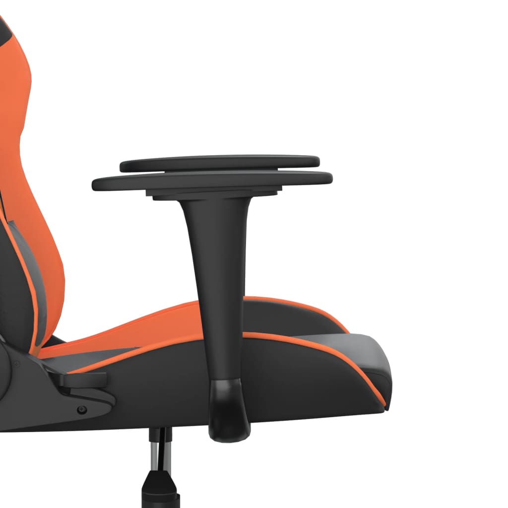 vidaXL Gaming-Stuhl mit Massagefunktion Schwarz und Orange Kunstleder