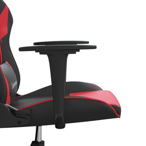 vidaXL Gaming-Stuhl mit Massagefunktion Schwarz und Rot Kunstleder