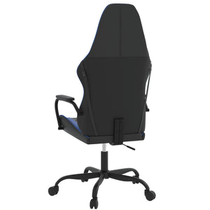 vidaXL Gaming-Stuhl mit Massagefunktion Schwarz und Blau Kunstleder