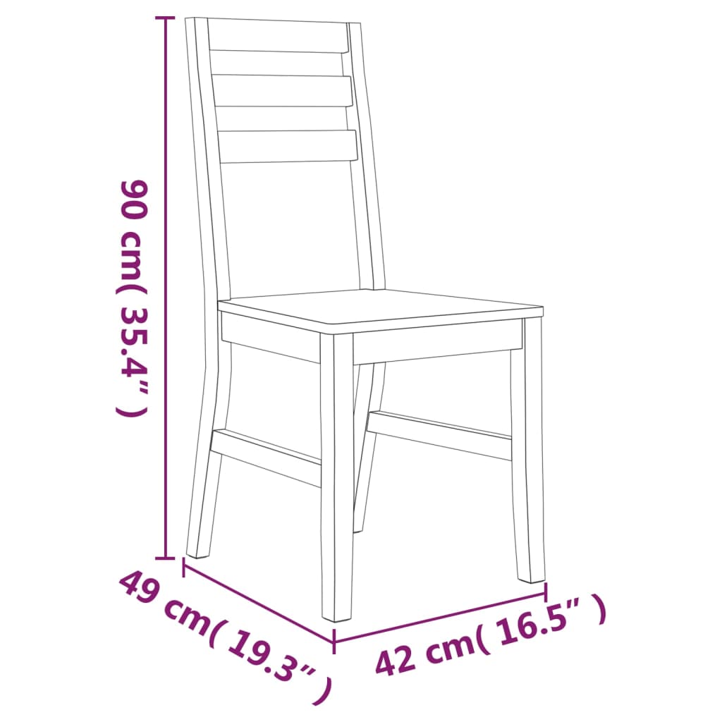 5-tlg. Essgruppe Massivholz Akazie