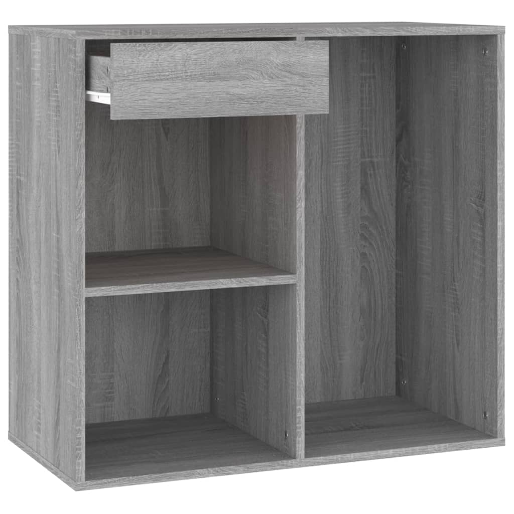 LED-Schminktisch mit Schrank Grau Sonoma Holzwerkstoff Stilecasa