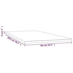 Matratzenauflage 80x200x5 cm