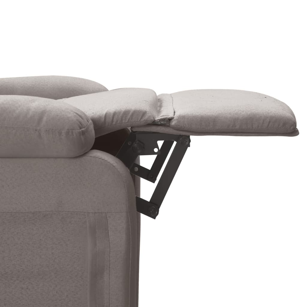 vidaXL Massagesessel Taupe Stoff