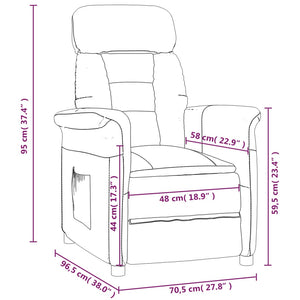 vidaXL Relaxsessel Beige Mikrofasergewebe