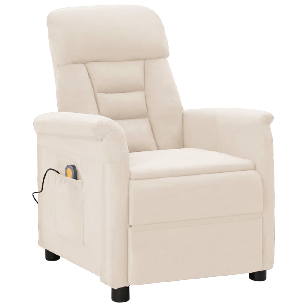 vidaXL Massagesessel Beige Mikrofasergewebe