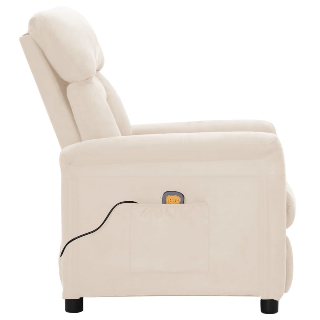 vidaXL Massagesessel Beige Mikrofasergewebe