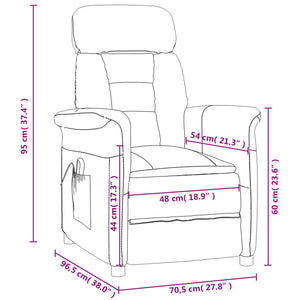 vidaXL Massagesessel Beige Mikrofasergewebe