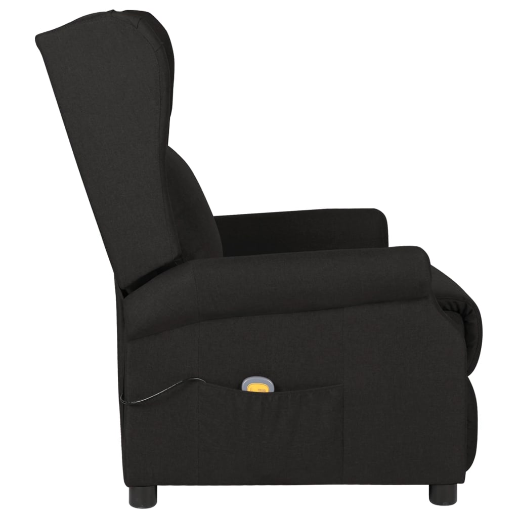 vidaXL Massagesessel Schwarz Stoff