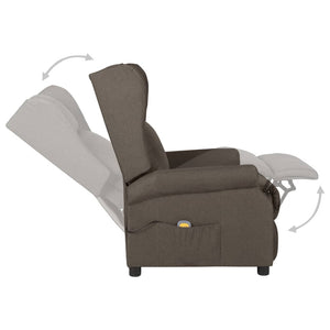 vidaXL Massagesessel Braun Stoff