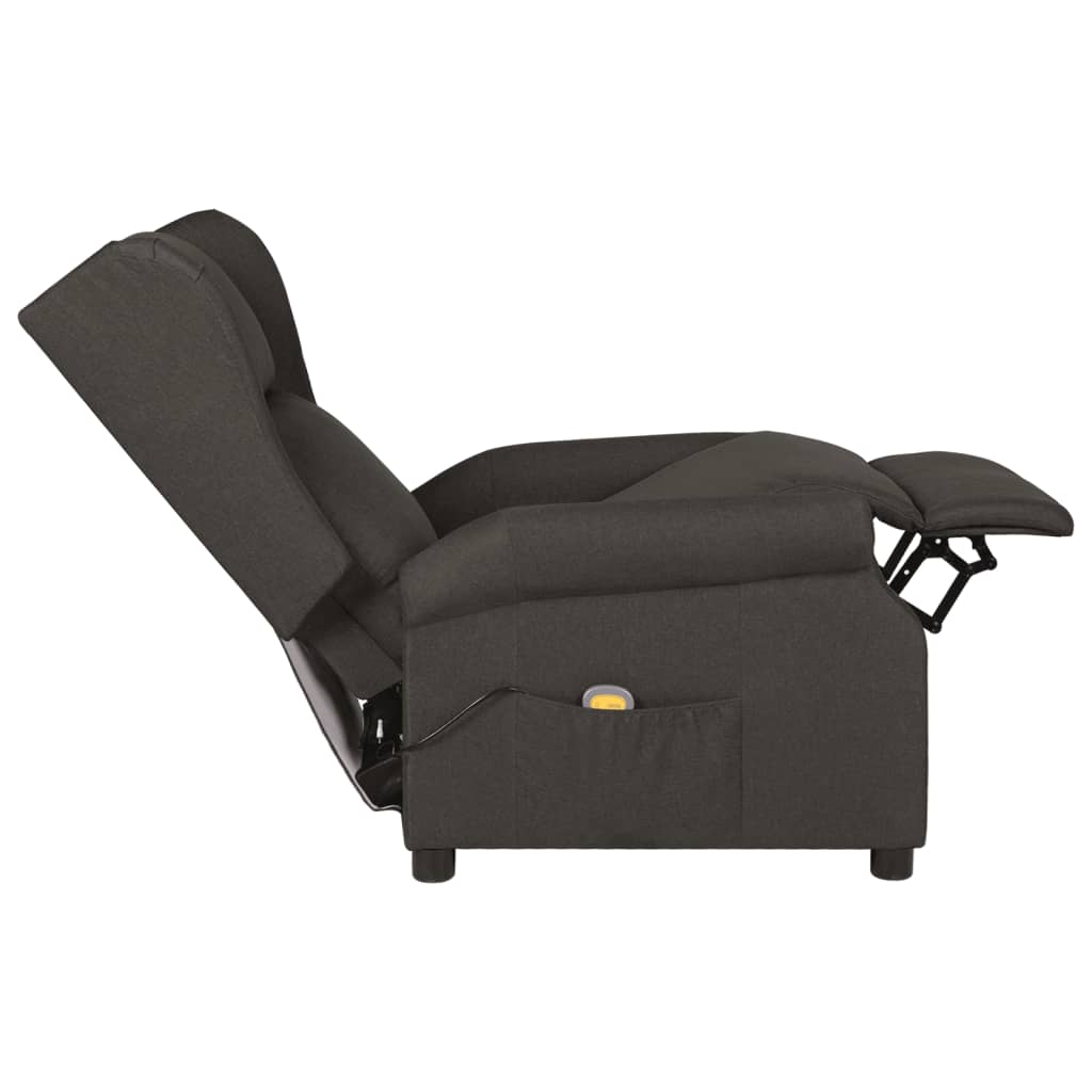 vidaXL Massagesessel Taupe Stoff