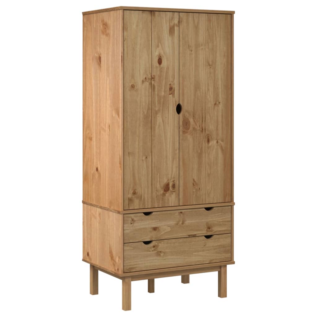 Kleiderschrank OTTA 76,5x53x172 cm Massivholz Kiefer Stilecasa