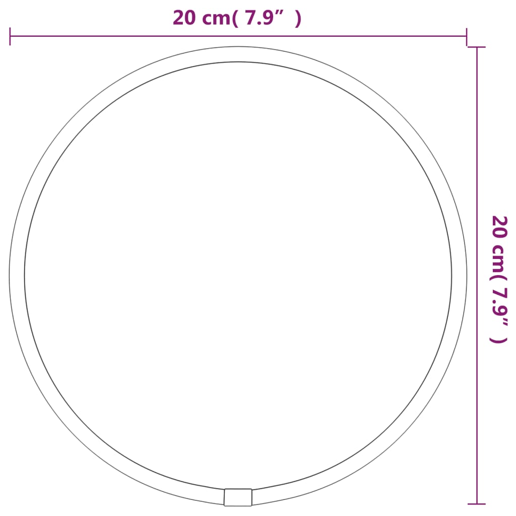 vidaXL Wandspiegel Silbern Ø 20 cm Rund