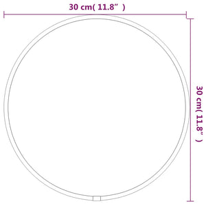 vidaXL Wandspiegel Silbern Ø 30 cm Rund