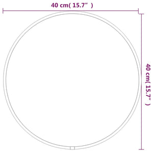 vidaXL Wandspiegel Silbern Ø 40 cm Rund