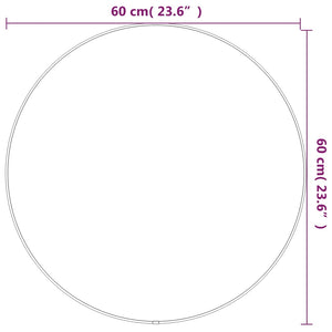 vidaXL Wandspiegel Silbern Ø 60 cm Rund