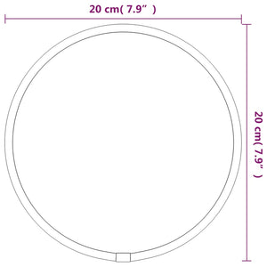 vidaXL Wandspiegel Schwarz Ø 20 cm Rund