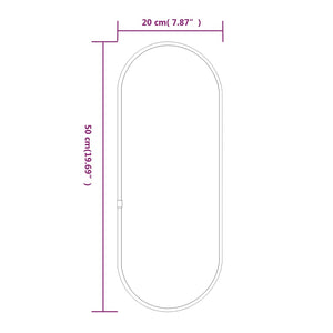 vidaXL Wandspiegel Silbern 50x20 cm Oval