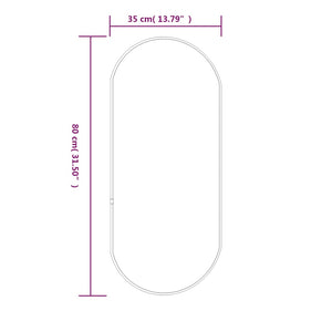 Wandspiegel Silbern 80x35 cm Oval Stilecasa