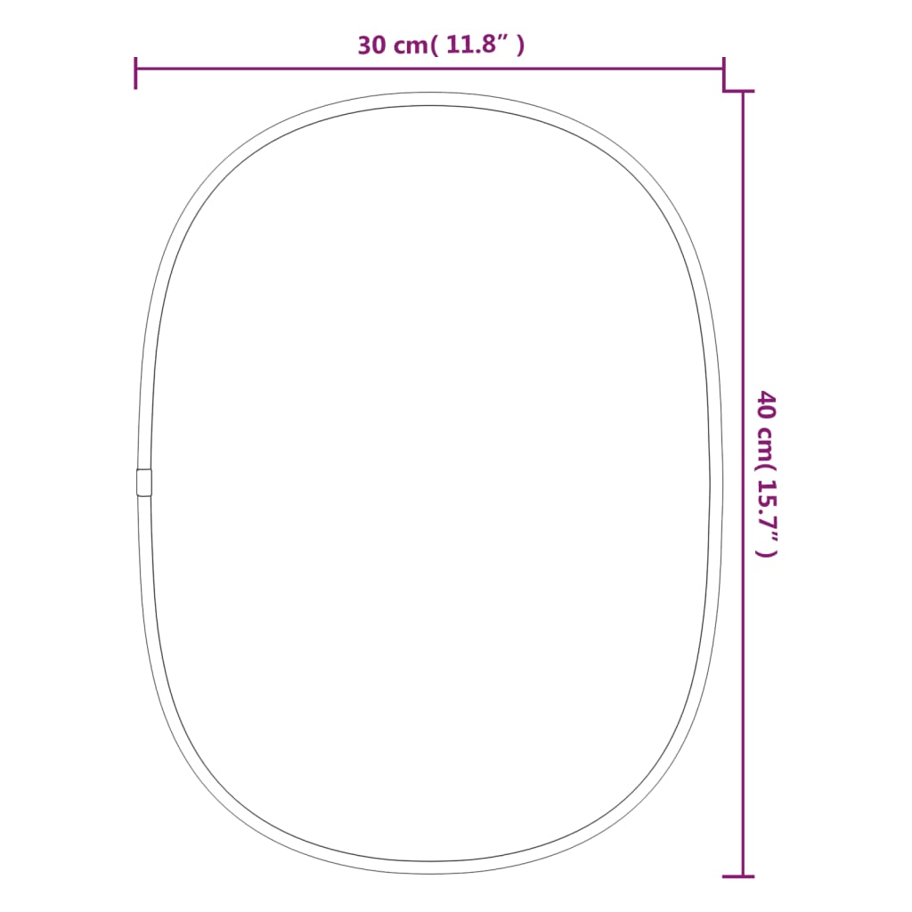 vidaXL Wandspiegel Silbern 40x30 cm