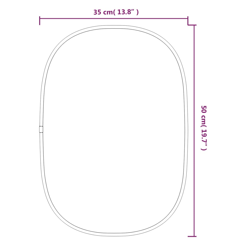 vidaXL Wandspiegel Silbern 50x35 cm