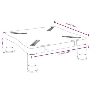 Monitorständer Schwarz 33,5x34x10,5 cm Stilecasa