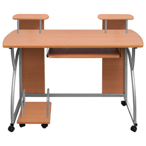 vidaXL Computertisch Braun 110x52x88,5 cm Holzwerkstoff