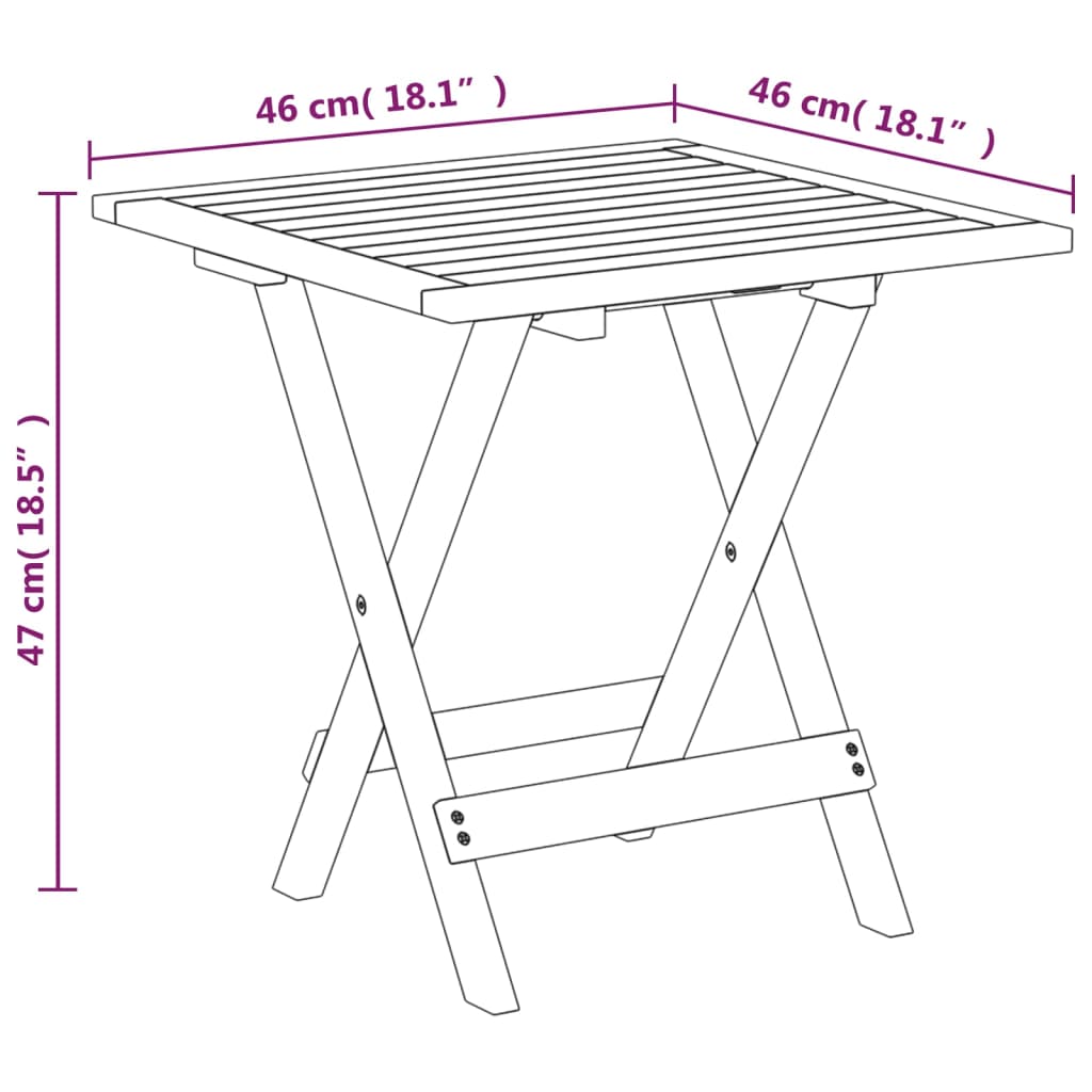 vidaXL Garten-Liegestühle mit Tisch Massivholz Akazie und Textilene