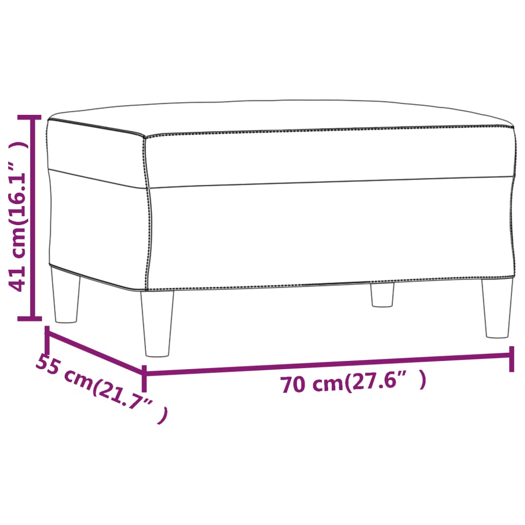 vidaXL Fußhocker Hellgelb 70x55x41 cm Stoff