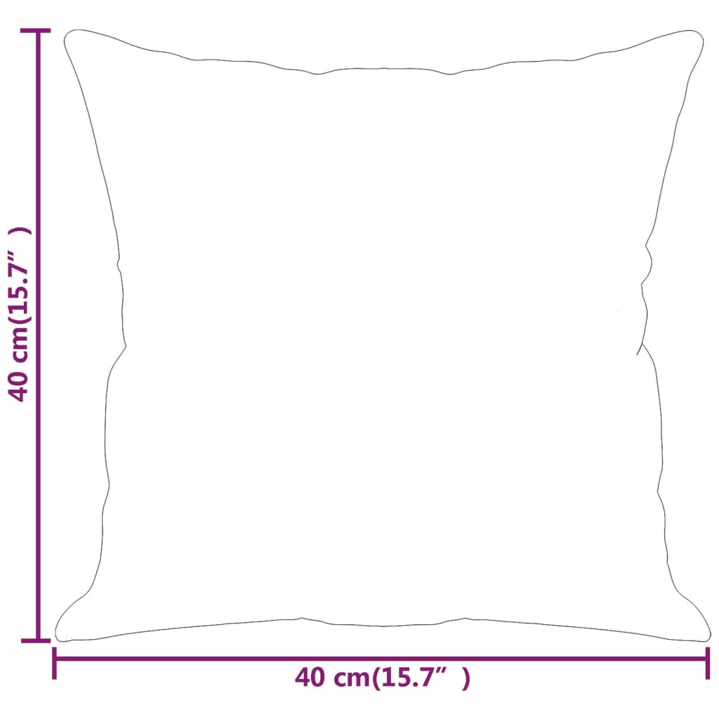 vidaXL Zierkissen 2 Stk. Dunkelgrau 40x40 cm Stoff