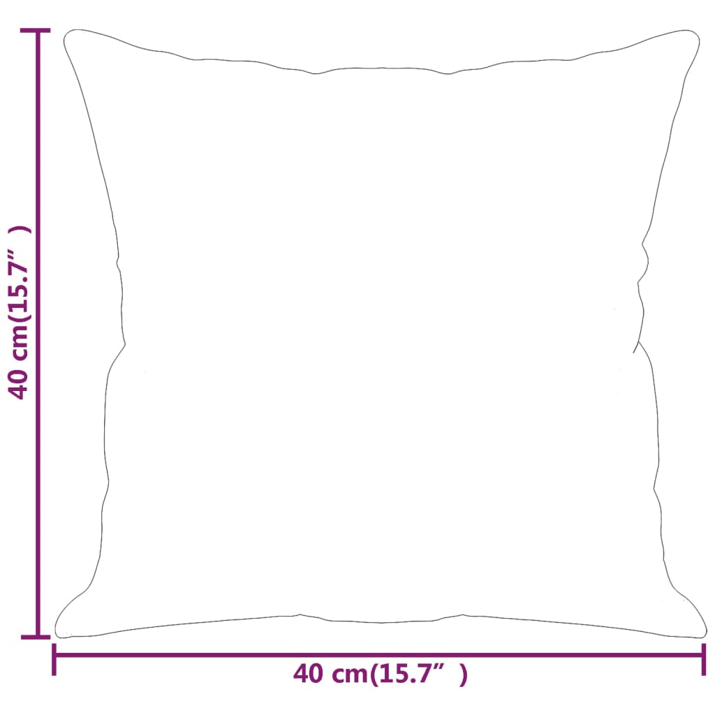 Zierkissen 2 Stk. Creme 40x40 cm Stoff