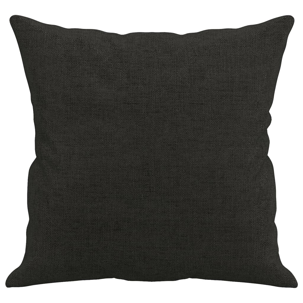 vidaXL Zierkissen 2 Stk. Schwarz 40x40 cm Stoff