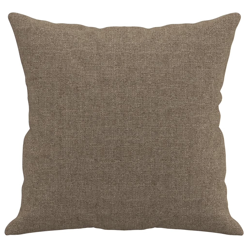 Zierkissen 2 Stk. Taupe 40x40 cm Stoff