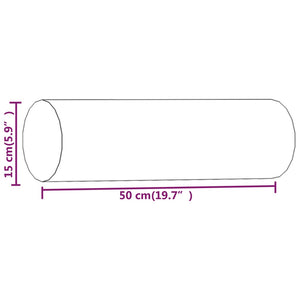 Zierkissen 2 Stk. Hellgrau Ø15x50 cm Stoff Stilecasa