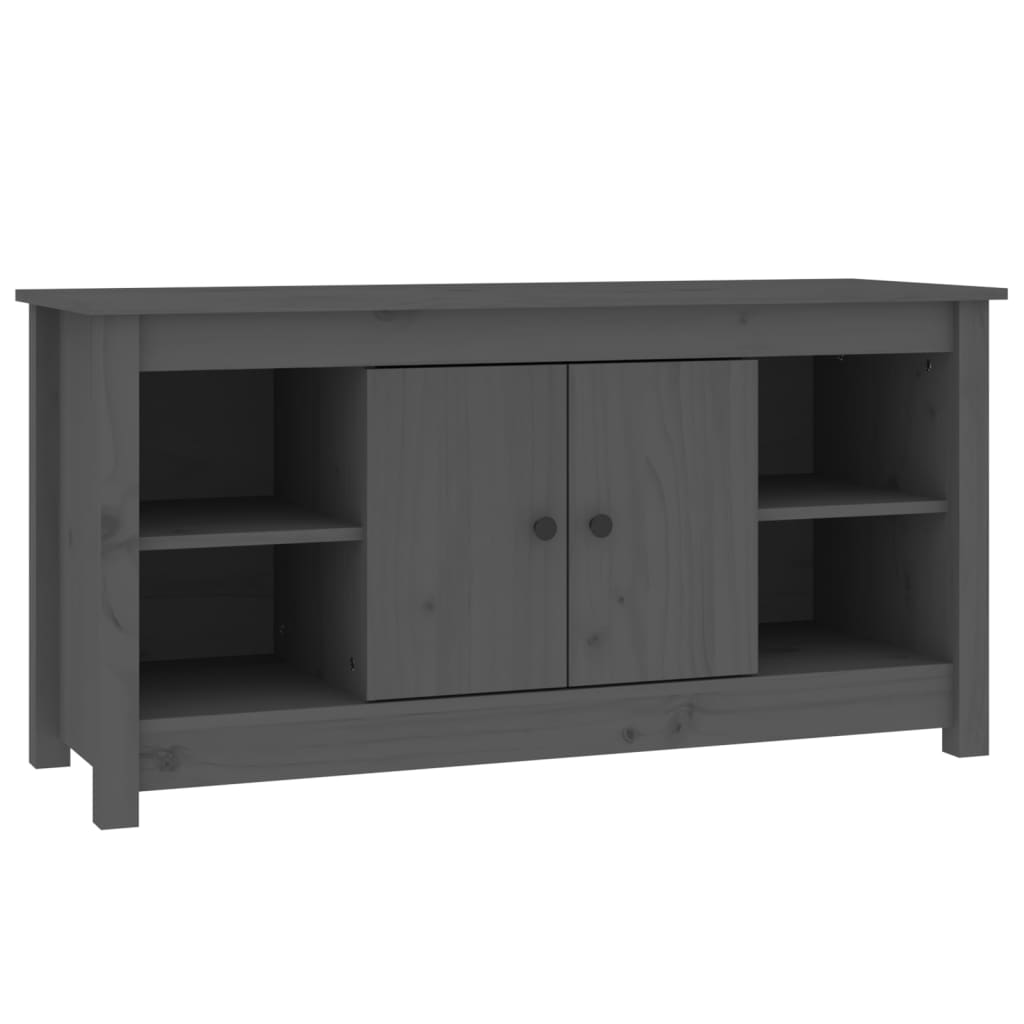 vidaXL TV-Schrank Grau 103x36,5x52 cm Massivholz Kiefer