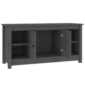 vidaXL TV-Schrank Grau 103x36,5x52 cm Massivholz Kiefer