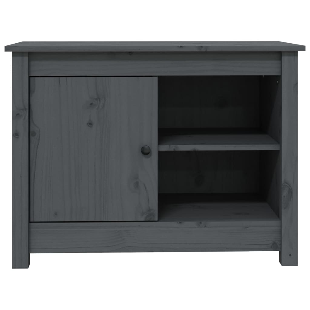 vidaXL TV-Schrank Grau 70x36,5x52 cm Massivholz Kiefer