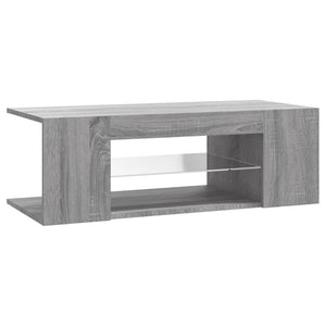 TV-Schrank mit LED-Leuchten Grau Sonoma 90x39x30 cm Stilecasa