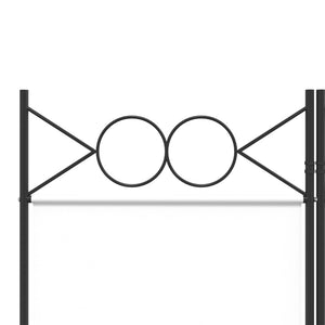 vidaXL 5-tlg. Paravent Weiß 200x200 cm Stoff