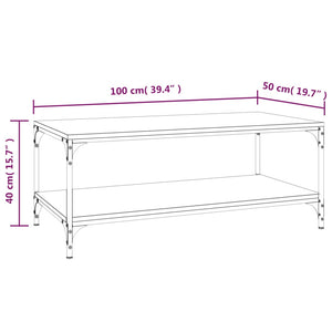 vidaXL Couchtisch Grau Sonoma 100x50x40 cm Holzwerkstoff