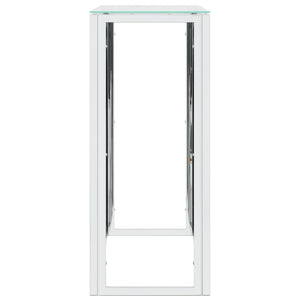 vidaXL Konsolentisch 110x30x70 cm Edelstahl und Glas