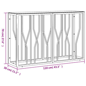 vidaXL Konsolentisch 110x30x70 cm Edelstahl und Glas