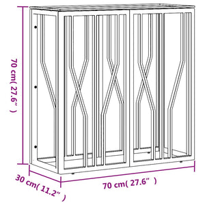 vidaXL Konsolentisch 70x30x70 cm Edelstahl und Glas