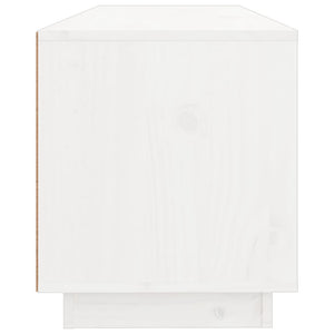 vidaXL TV-Schrank Weiß 100x34x40 cm Massivholz Kiefer