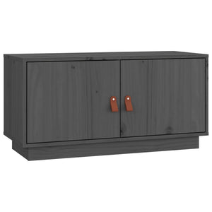 vidaXL TV-Schrank Grau 80x34x40 cm Massivholz Kiefer